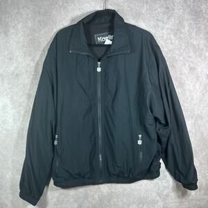 Kaelin Jacket Mens Medium Black Windbreaker Full Zip Long Sleeve Outdoor Pockets